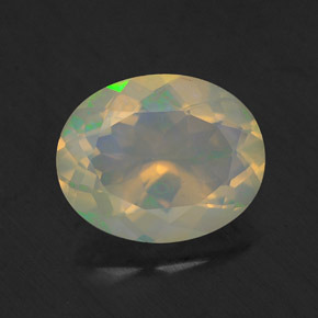 Opala multicolorido natural 1,50ct, corte oval, transparente