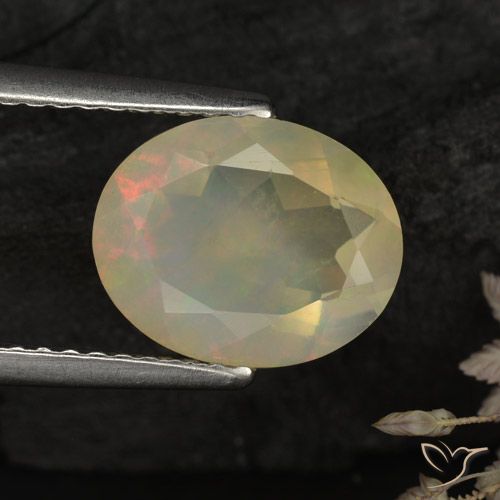 1.59ct Natural Multicolorido Opala, oval, Transparente