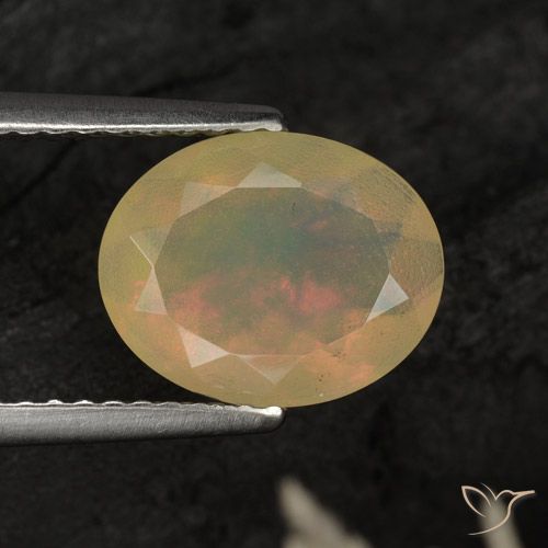 1.32ct Natural Multicolorido Opala, oval, Translúcido