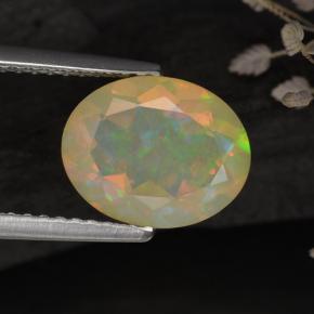 Opala multicolorido natural 1,59ct, transparente, transparente/translúcido