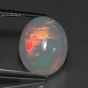 Opala multicolorido natural 3,04ct, transparente, transparente/translúcido