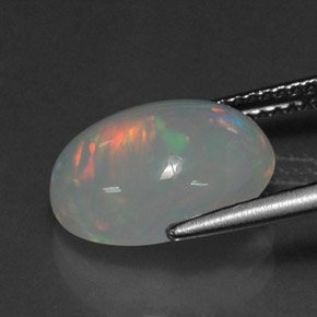 Opala multicolorido natural 3,04ct, transparente, transparente/translúcido