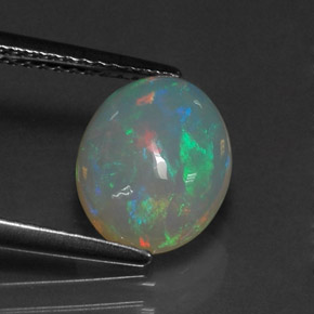 Opala multicolorido natural 1,88ct, transparente, transparente/translúcido