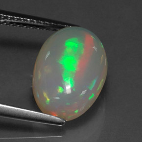 Opala multicolorido natural 3,77ct, transparente, transparente/translúcido