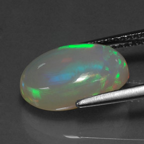 Opala multicolorido natural 3,77ct, transparente, transparente/translúcido