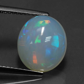 Opala multicolorido natural 3,89ct, transparente, transparente/translúcido