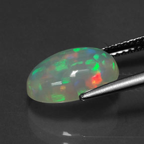 Opala multicolorido natural 2,57ct, transparente, transparente/translúcido