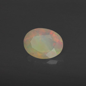 Opala multicolorido natural 0,63ct, transparente, transparente/translúcido