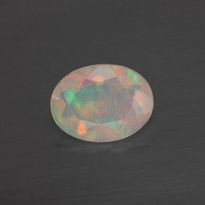 Opala multicolorido natural 0,70ct, transparente, transparente/translúcido