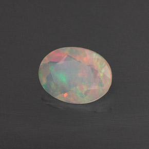 Opala multicolorido natural 0,70ct, transparente, transparente/translúcido