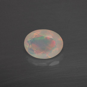 Opala multicolorido natural 0,83ct, transparente, transparente/translúcido