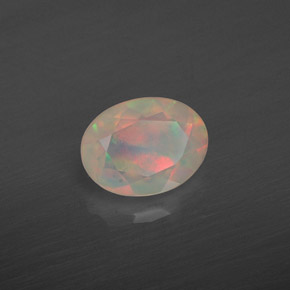 Opala multicolorido natural 0,83ct, transparente, transparente/translúcido
