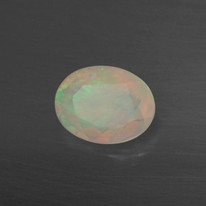 Opala multicolorido natural 0,65ct, transparente, transparente/translúcido