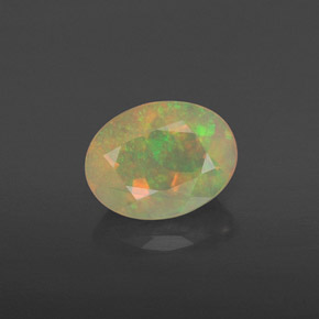 Opala multicolorido natural 0,84ct, transparente, transparente/translúcido
