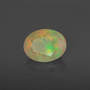 Opala multicolorido natural 0,84ct, transparente, transparente/translúcido