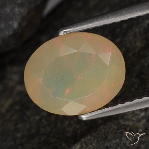 1.45ct Natural Multicolorido Opala, oval, Translúcido