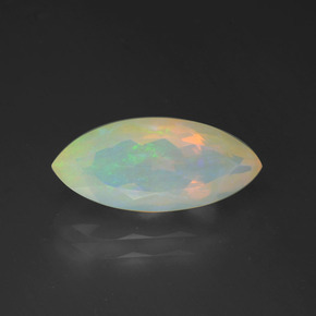 Opala multicolorido natural 2,16ct, marquise, transparente