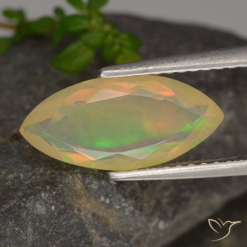 1.35ct Natural Multicolorido Opala, Marquesa, Transparente