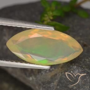 Opala Multicolorido Natural 1.35ct, Marquesa, Transparente