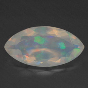 Opala multicolorido natural 1,39ct, marquise, transparente