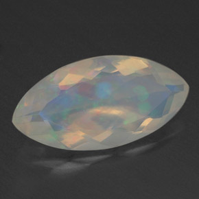 Opala multicolorido natural 1,39ct, marquise, transparente
