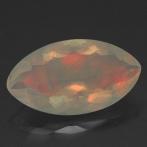 Opala multicolorido natural 1,81ct, marquise, transparente