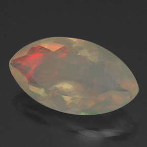 Opala multicolorido natural 1,81ct, marquise, transparente