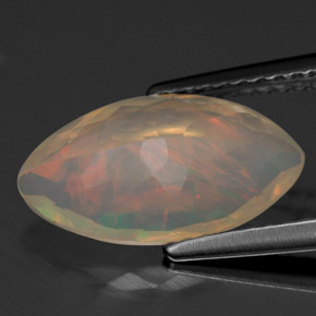 Opala multicolorido natural 1,81ct, marquise, transparente