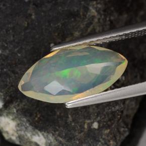 Opala multicolorido natural 1,34ct, marquise, transparente