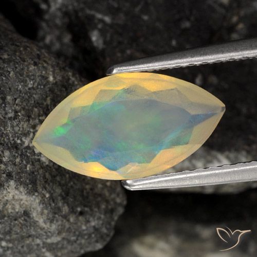 0.98ct Natural Multicolorido Opala, Marquesa, Transparente