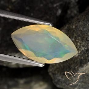 Opala Multicolorido Natural 0.98ct, Marquesa, Transparente