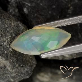 Opala Multicolorido Natural 0.98ct, Marquesa, Transparente