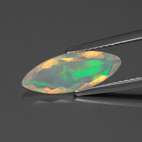 Opala multicolorido natural 0,94ct, marquise, transparente