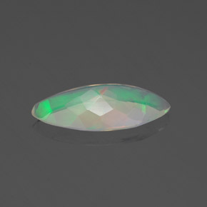 Opala multicolorido natural 1,26ct, marquise, transparente