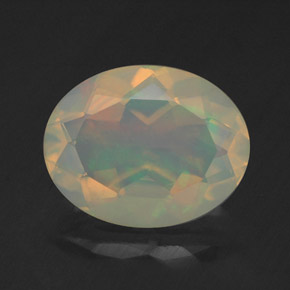Opala multicolorido natural 1,60ct, corte oval, transparente