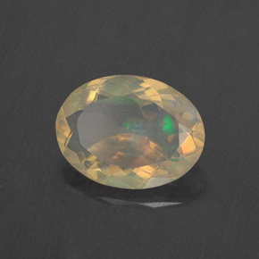 Opala multicolorido natural 1,34ct, corte oval, transparente