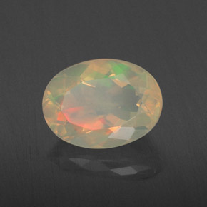 Opala multicolorido natural 1,88ct, corte oval, transparente