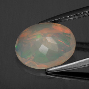 Opala multicolorido natural 1,52ct, transparente, transparente/translúcido