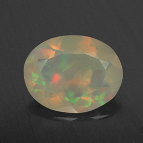 Opala multicolorido natural 1,23ct, transparente, transparente/translúcido