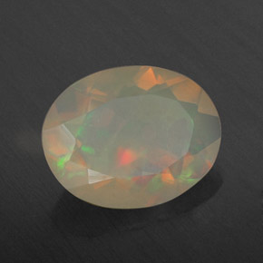 Opala multicolorido natural 1,23ct, transparente, transparente/translúcido