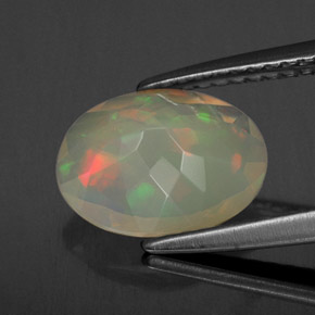Opala multicolorido natural 1,23ct, transparente, transparente/translúcido