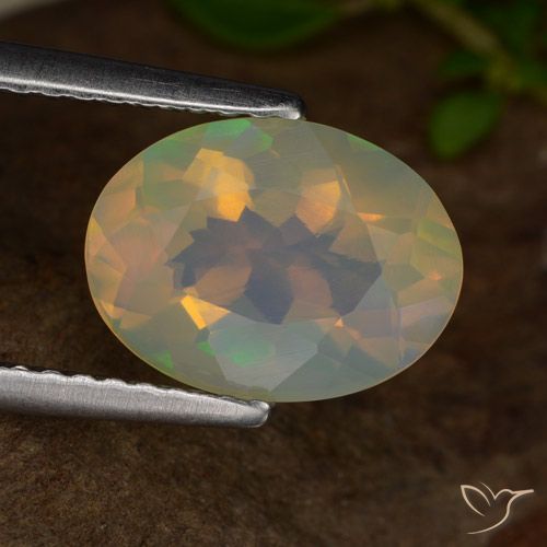 1.53ct Natural Multicolorido Opala, oval, Transparente