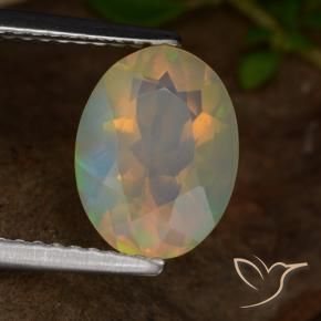 Opala Multicolorido Natural 1.53ct, oval, Transparente