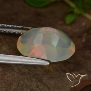 Opala Multicolorido Natural 1.53ct, oval, Transparente