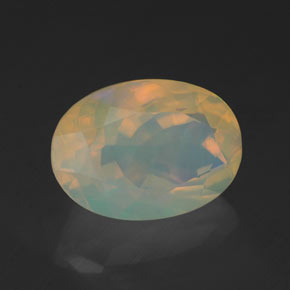 Opala multicolorido natural 1,96ct, corte oval, transparente