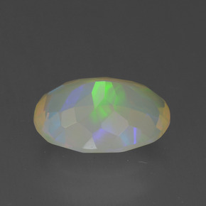 Opala multicolorido natural 1,64ct, corte oval, transparente