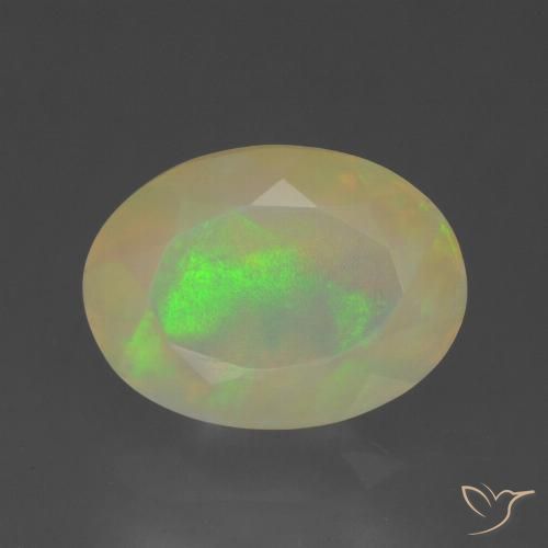 1.60ct Natural Multicolorido Opala, oval, Transparente
