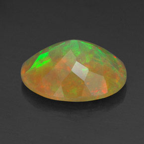 Opala multicolorido natural 2,00ct, corte oval, transparente
