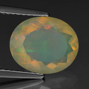 Opala multicolorido natural 2,18ct, transparente, transparente/translúcido