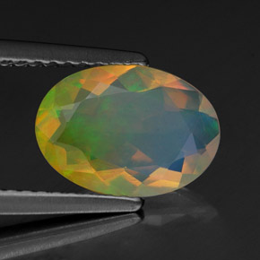 Opala multicolorido natural 1,16ct, transparente, transparente/translúcido